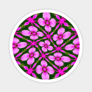 Bright Pink Flower Pattern Magnet